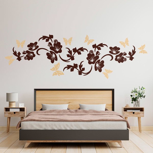 Fiori adesivi decorazioni da parete, stickers murali floreali