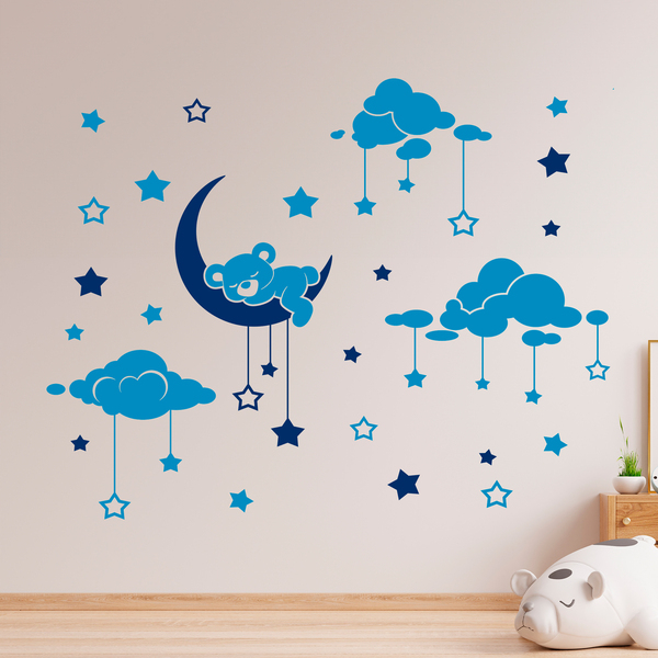 Carta da parati cielo nuvole camerette bambini e adesivi murali