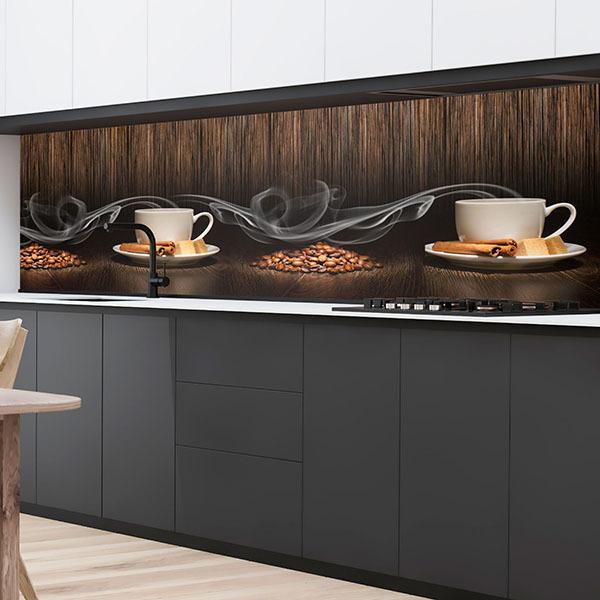 Paraschizzi Cucina Adesivi Mosaico di Caffè e Tè