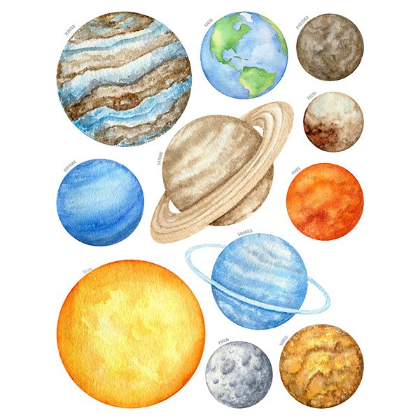 Adesivo murale bambini Pianeti del sistema solare