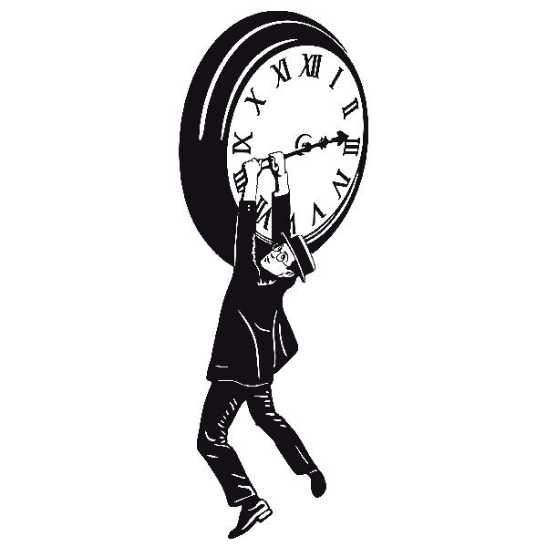 Adesivi Murali: Harold Lloyd appeso all'orologio