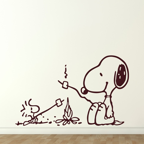 Adesivi Murali: Falò di Snoopy 2