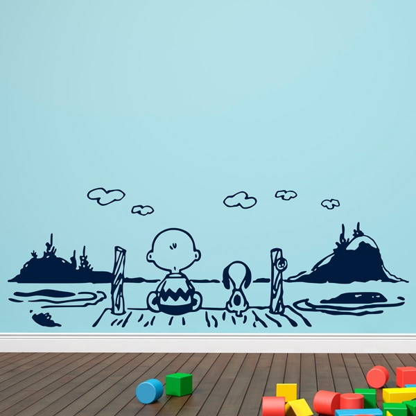 Adesivi Murali: Paesaggio Snoopy 2
