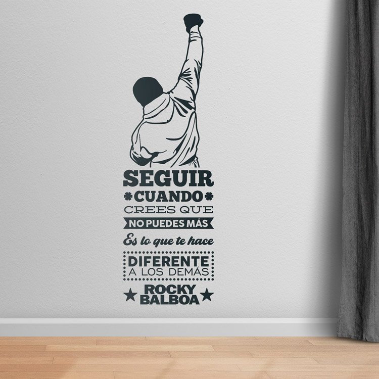 Adesivi Murali: Vinile decorativo con frase di Rocky Balboa