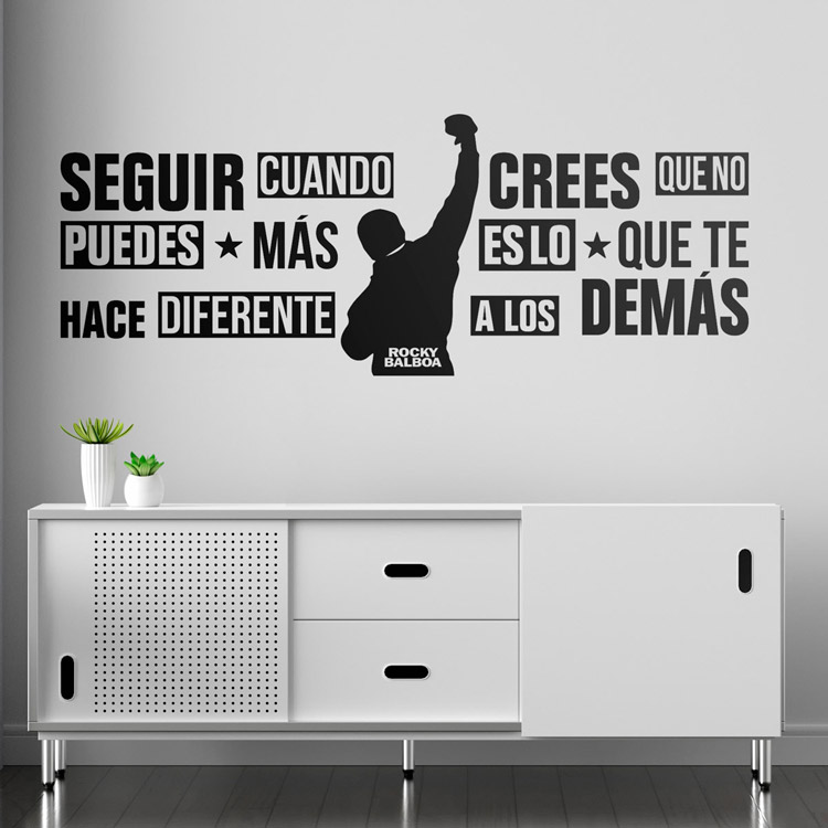 Adesivi Murali: Vinile decorativo con frase motivazionale di Rocky