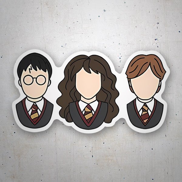 Adesivi per Auto e Moto: Harry, Hermione y Ron