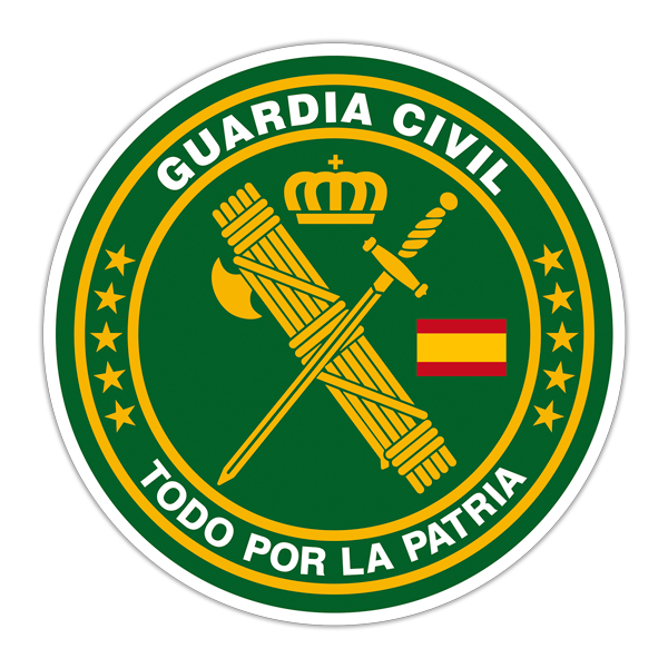 Adesivi per Auto e Moto: Guardia Civil - Tutti per la patria