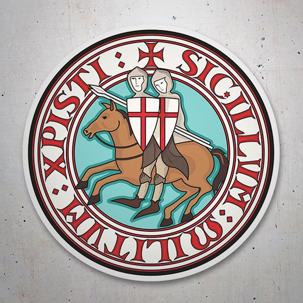 Adesivi per Auto e Moto: Sigillo Templare Sigillum Militum XPisti