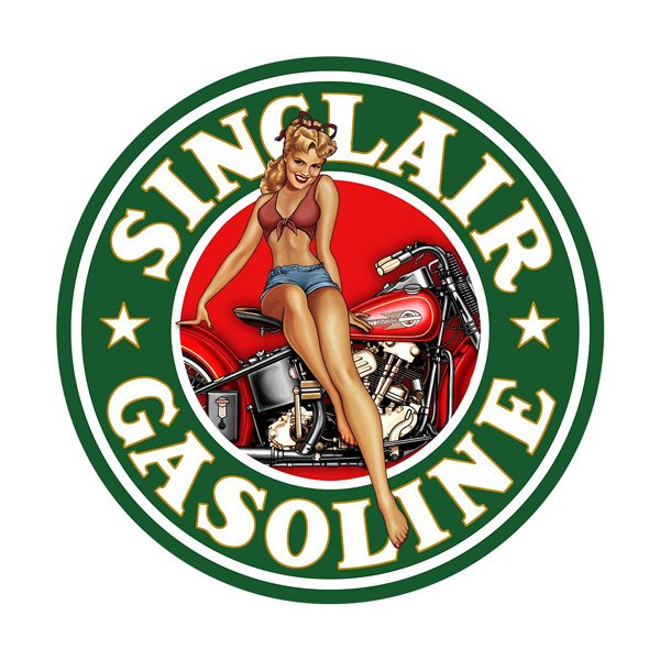 Adesivi Murali: Sticker murale pin-up Sinclair Gasoline