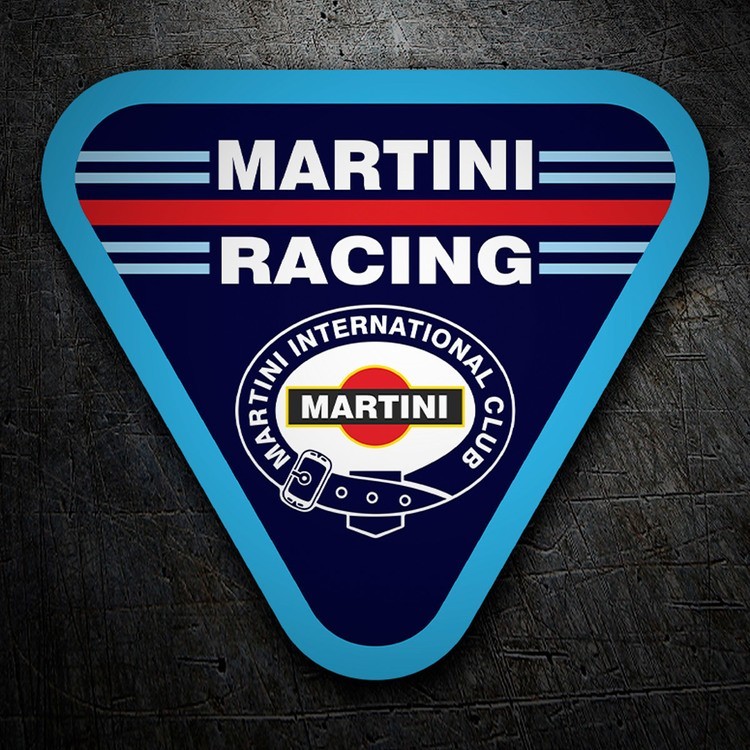 Adesivi per Auto e Moto: Sticker Martini Racing con design triangolare