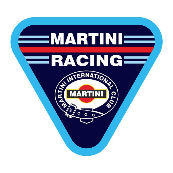 Adesivi per Auto e Moto: Sticker Martini Racing con design triangolare