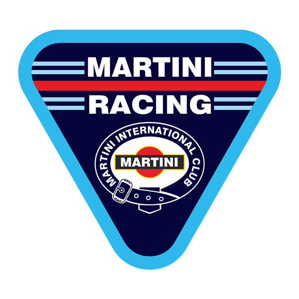 Adesivi per Auto e Moto: Sticker Martini Racing con design triangolare