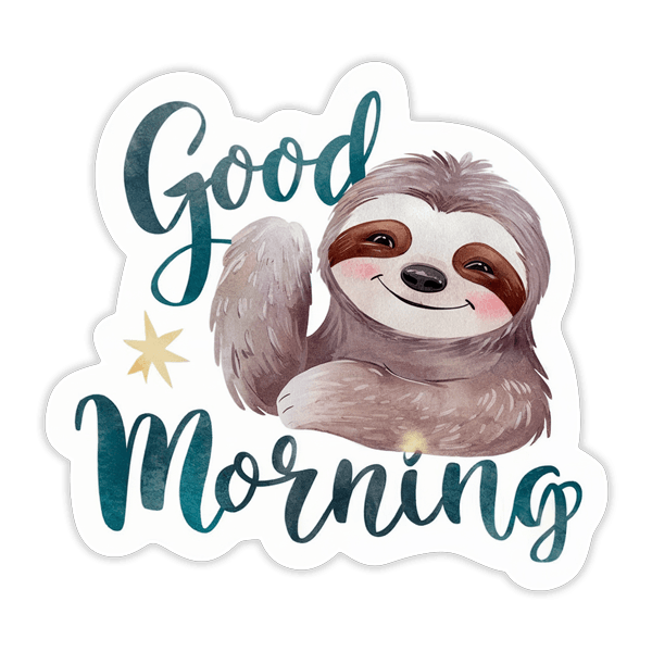 Adesivi per Auto e Moto: Sloth good morning