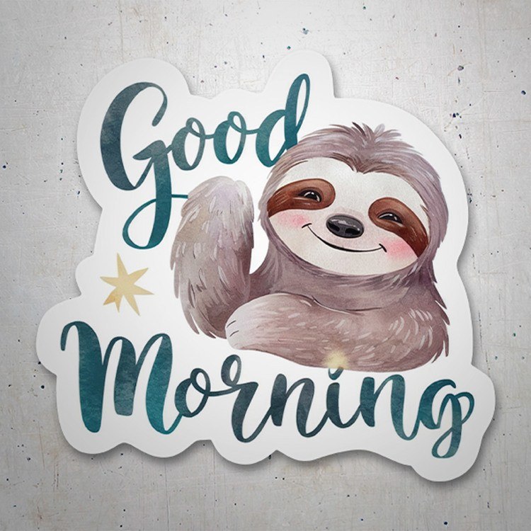 Adesivi per Auto e Moto: Sloth good morning