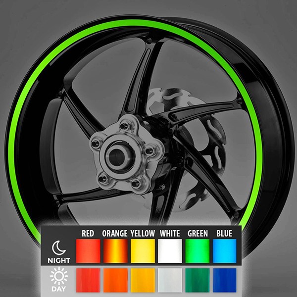 Adesivo Kit Adesivi per Cerchi Moto Personalizzabili - Modello 4