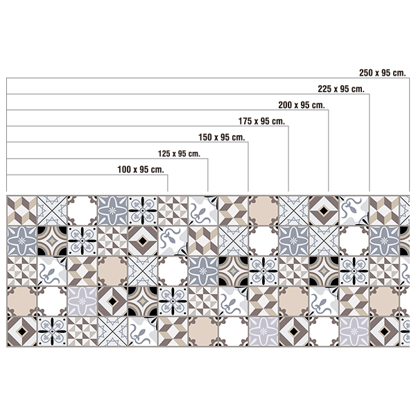 Adesivi Murali: Piastrelle di forma geometrica