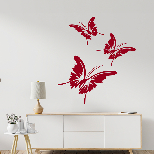 Farfalle adesive da muro colorate, wall stickers per decorare