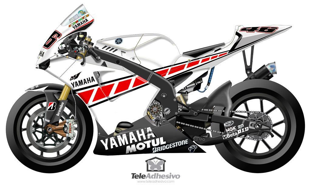 Adesivi per Auto e Moto: Kit Yamaha 50th Anniversary Valencia 2005