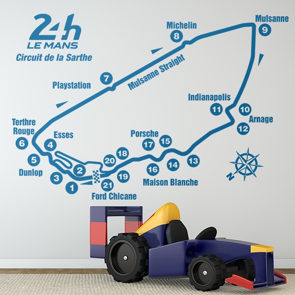 Adesivi Murali: Circuito 24H Le Mans