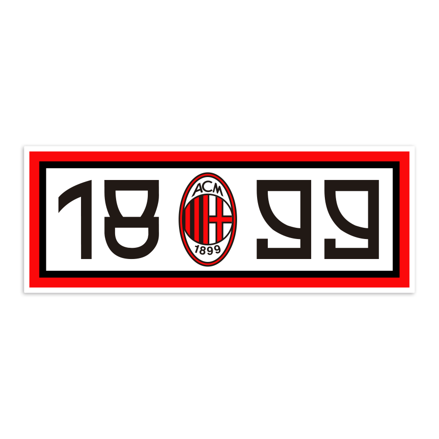 Adesivi per Auto e Moto: 1899 Fondazione AC Milan