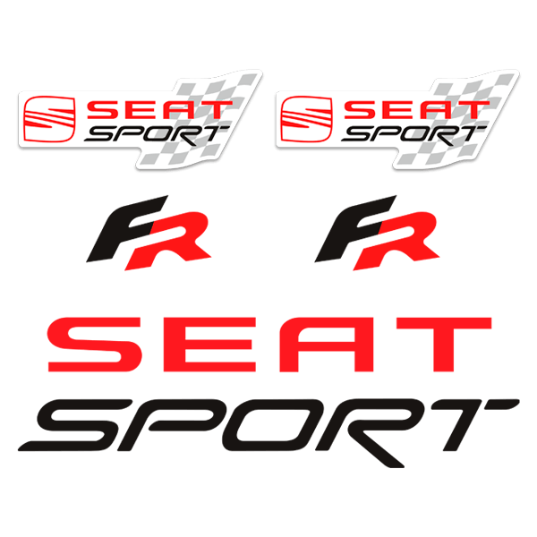 Adesivi per Auto e Moto: Set 8X Seat FR Sport