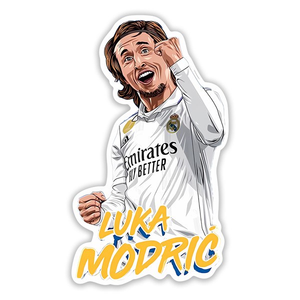 Adesivi per Auto e Moto: Luka Modric celebra una vittoria