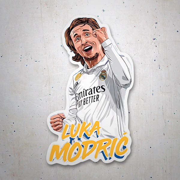 Adesivi per Auto e Moto: Luka Modric celebra una vittoria