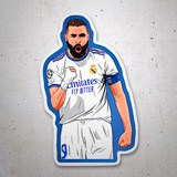 Adesivi per Auto e Moto: Karim Benzema esultando gol Real Madrid 3