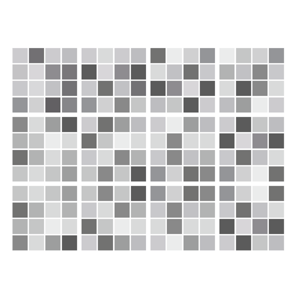 Kit 48 adesivo per Piastrelle Mosaico grigio