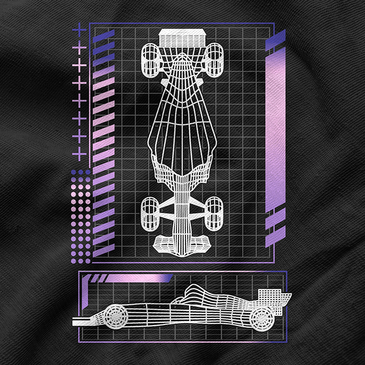 Magliette: Maglietta Schema 3D Auto di Formula 1