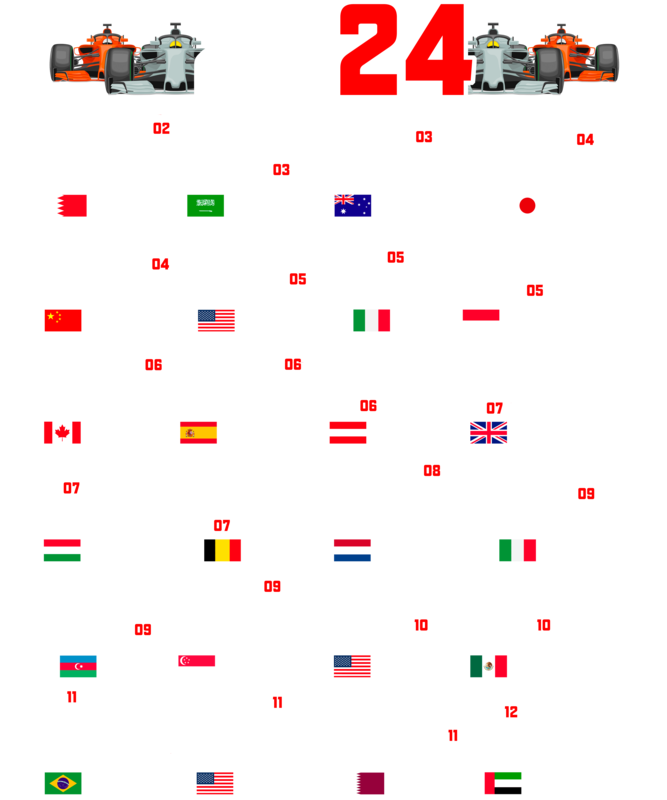 Magliette: Maglietta Circuiti di Formula 1