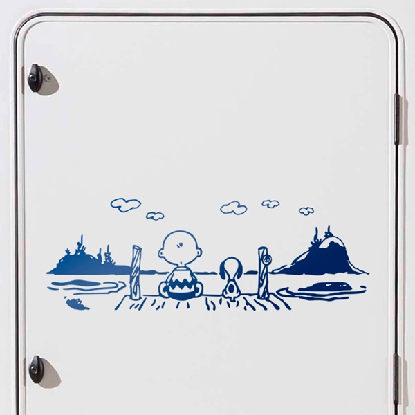 Adesivi per camper: Paesaggio Snoopy