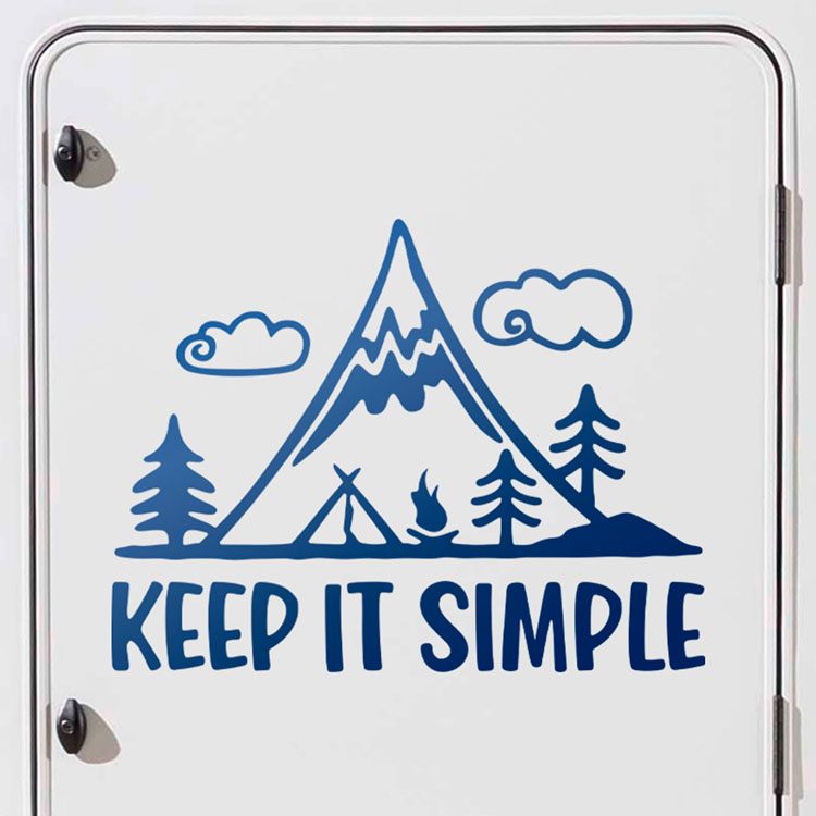 Adesivi per camper: Adesivo Keep it simple per camper