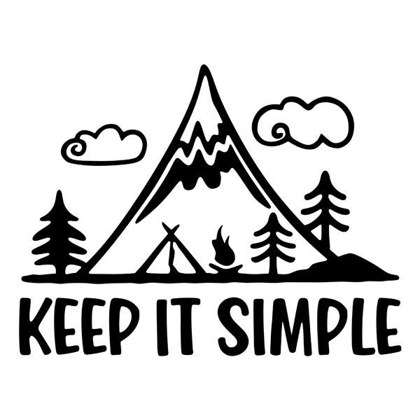 Adesivi per camper: Adesivo Keep it simple per camper