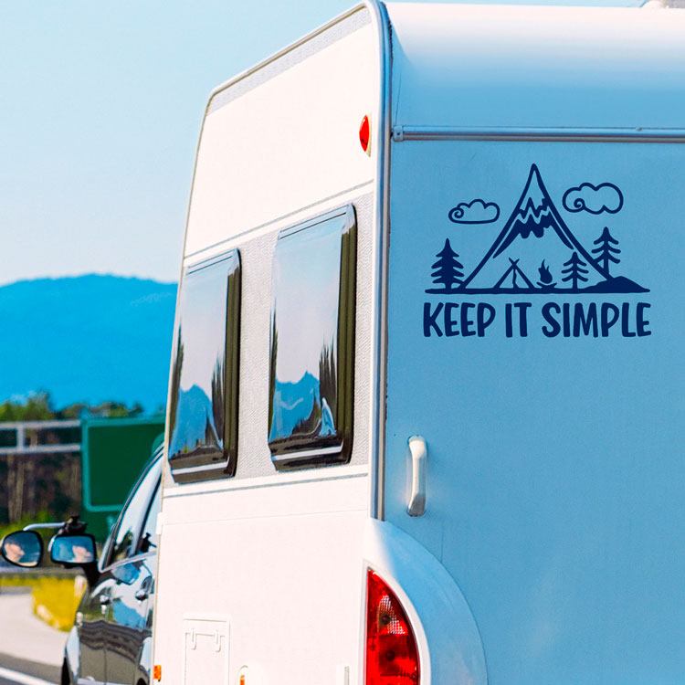 Adesivi per camper: Adesivo Keep it simple per camper